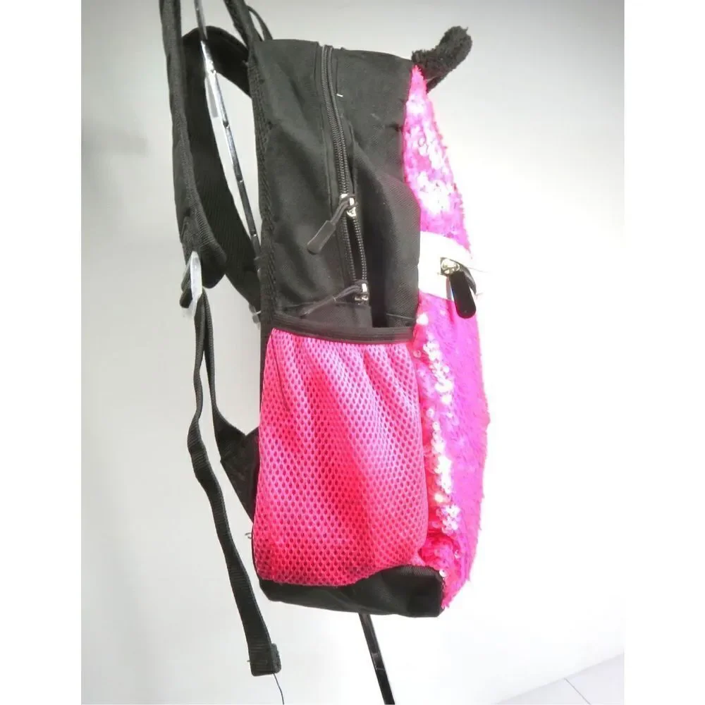 Kensie Girl Kitty Ears Sequin Pink Iridescent Computer Laptop Backpack Rare
